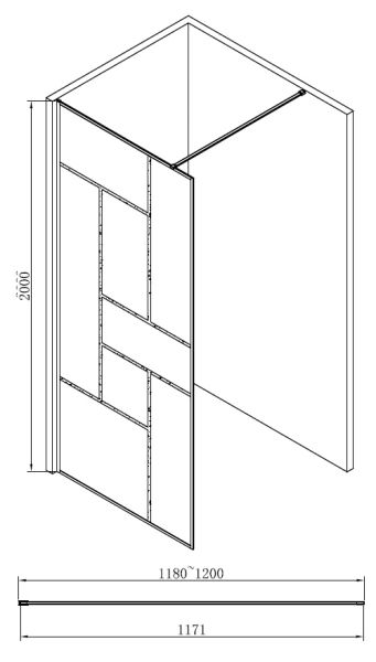 Душевая перегородка ABBER Immer Offen 120см AG63120B